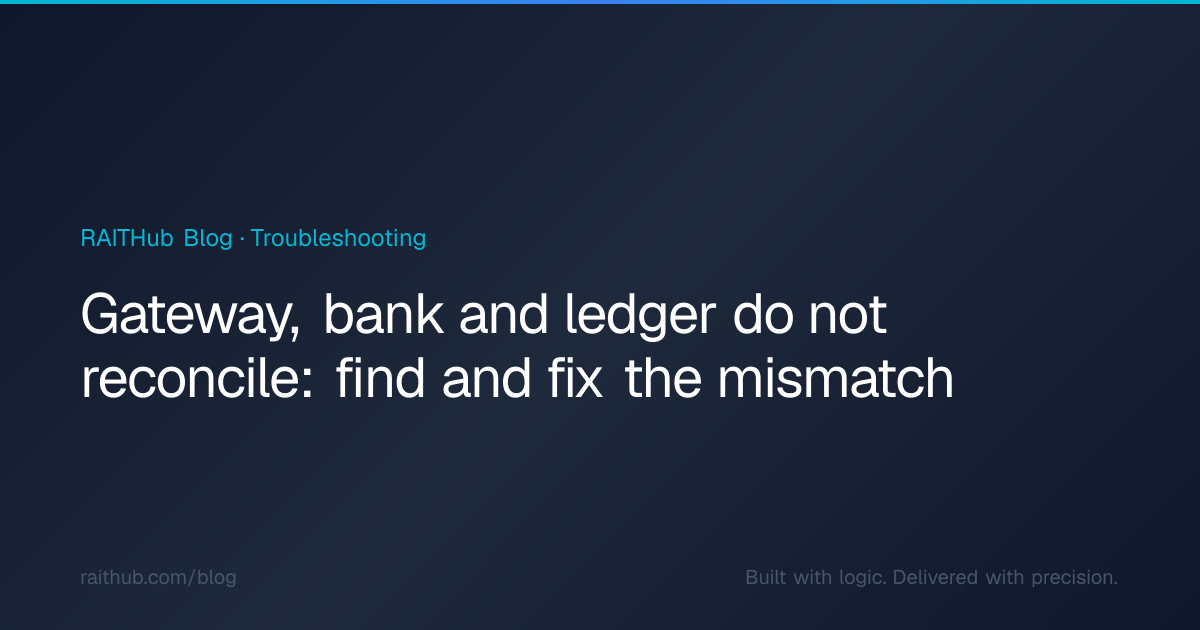 Reconciliation Mismatch: Find and Fix the Difference | RAITHub